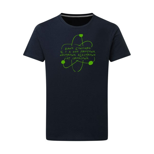 L'univers vert pomme -Flex vert pomme sur T-shirt SG  Navy  5XL