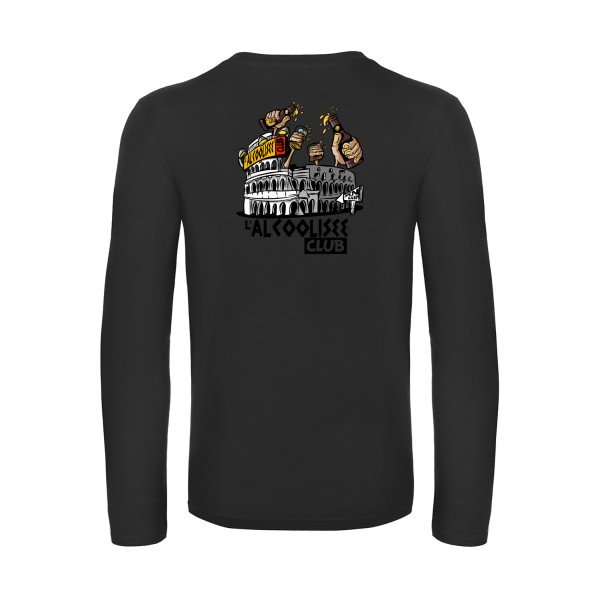 alcoolizee-t-shirt-manches-longues-original-humour -Black