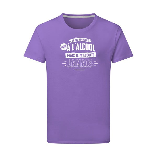 Non à l'alcool  - Flex Blanc Tshirt original Aster Purple  2XL