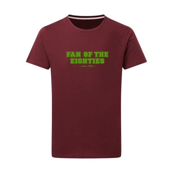 Fan of the eighties vert pomme -Flex vert pomme sur T-shirt SG  Burgundy  2XL