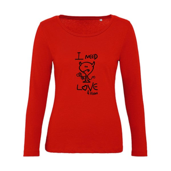 LOVER Noir |   T shirt manches longues femme|100% bio