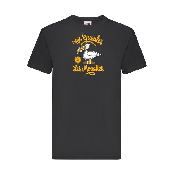 Vos gueules les mouettes Fruit of the loom 205 g/m² T-shirt/ noir