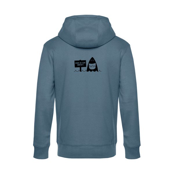 Cours-de-surf sweat shirt original nordic blue flex Noir impression Dos