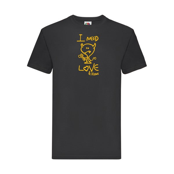 T-shirt|LOVER |flex jaune Or| Fruit of the loom 205 g 