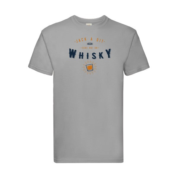 Jack a dit whiskyfun Fruit of the loom 205 g/m² T-shirt/ zinc