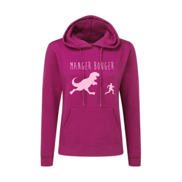 MANGER BOUGER Rose |Sweat original à capuche Femme