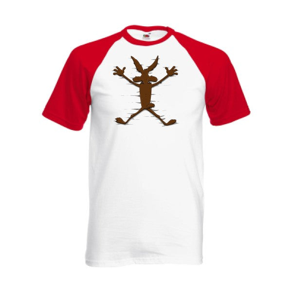 T-shirt fruit of the loom baseball  couleur White/Red