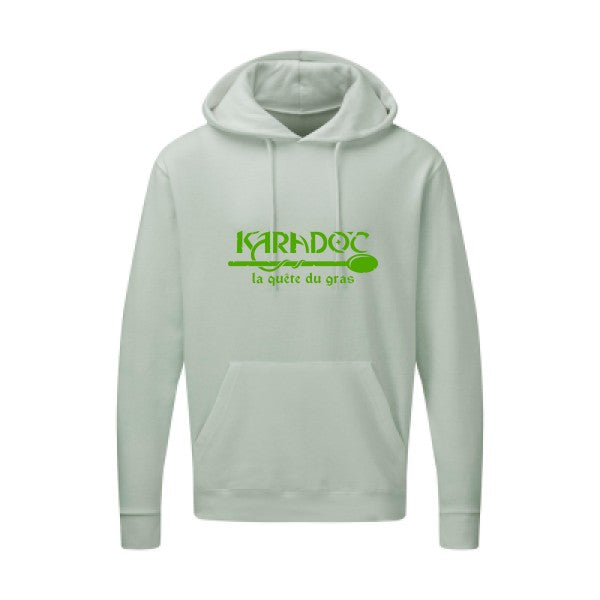 Karadoc Vert pomme |Sweat capuche imprimé homme