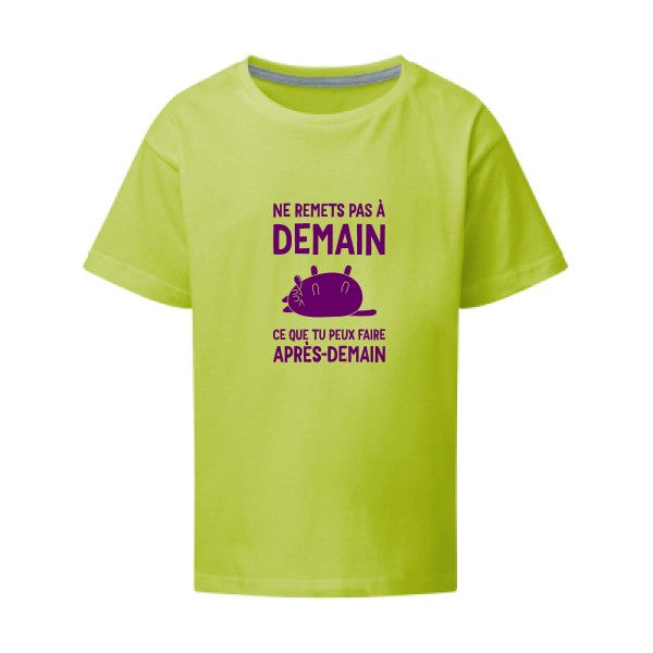 Ne remets pas à demain Flex Violet SG - Kids T-shirt enfant Lime Taille 152 (11-12/2XL)