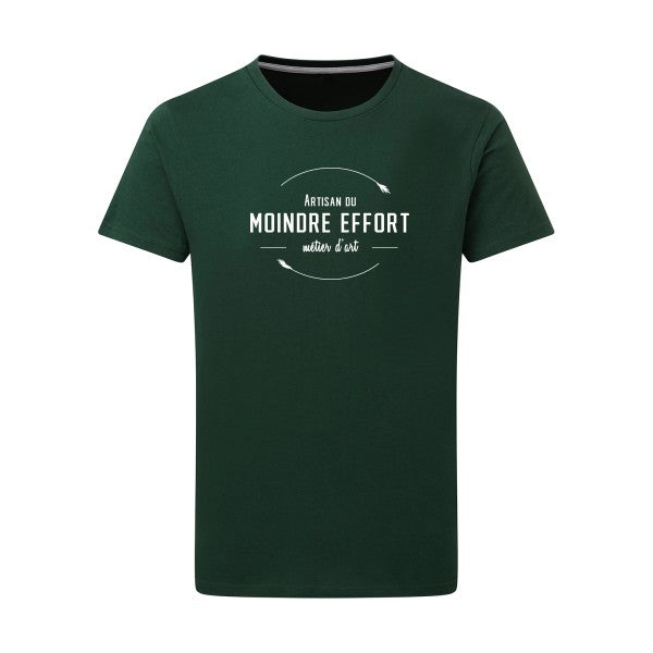 Artisan du moindre effort Blanc -Flex Blanc sur T-shirt SG  Bottle Green  2XL