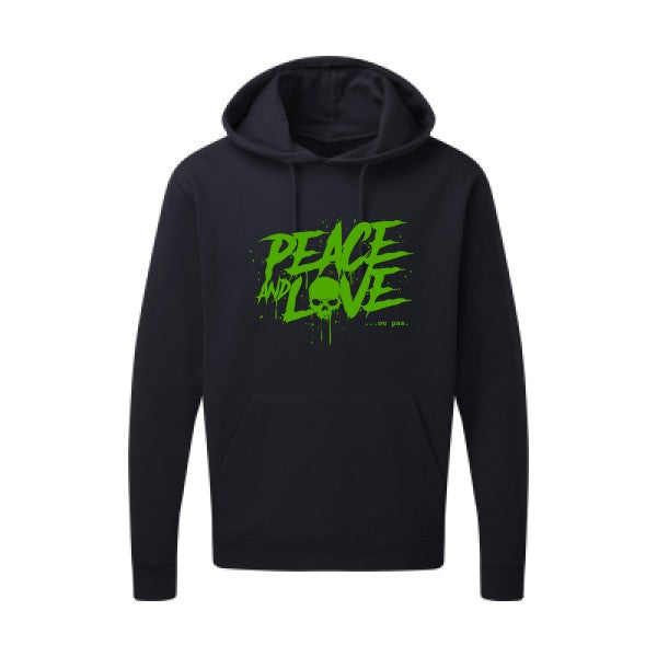 Peace or no peace |Sweat  capuche humoristique Vert pomme 