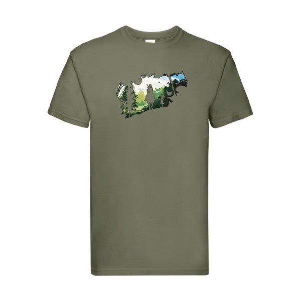 Adventure link Fruit of the loom 205 g/m² T-shirt/ classic olive