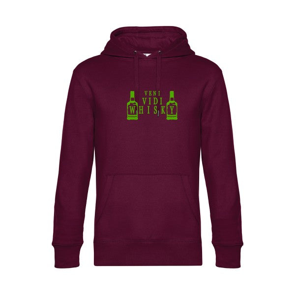 sweat à capuche homme original VENI VIDI WHISKY