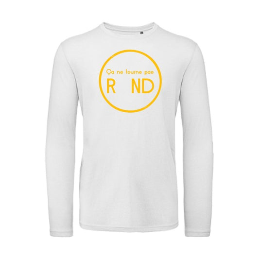 ça ne tourne pas rond ! jaune Or |T shirt bio homme rigolo manches longues