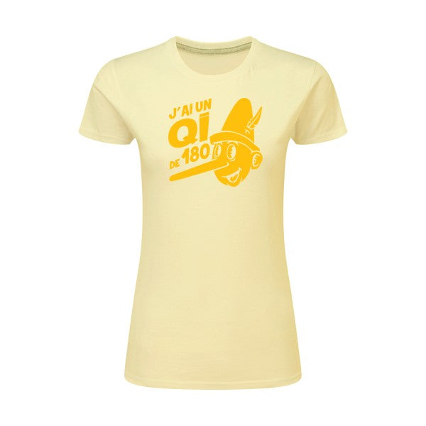 Quotient intellectuel jaune Or |T shirt original femme|SG