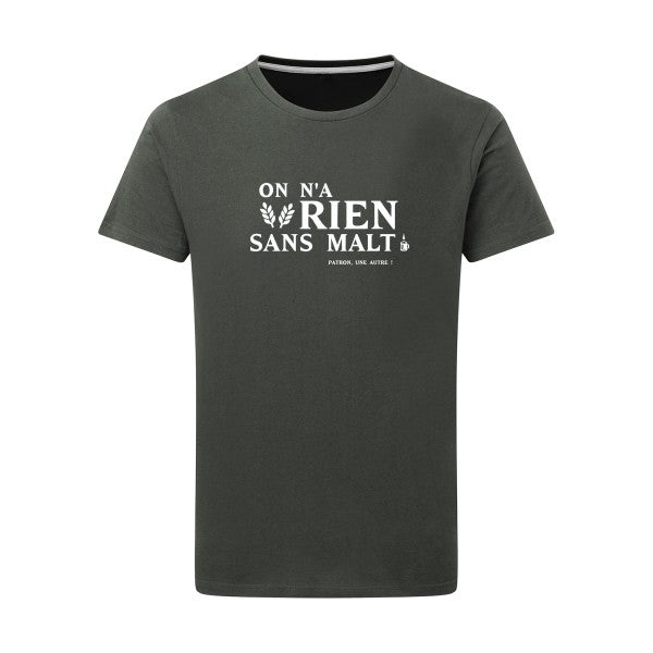 On n'a rien sans malt - Flex Blanc Tshirt original Charcoal  5XL