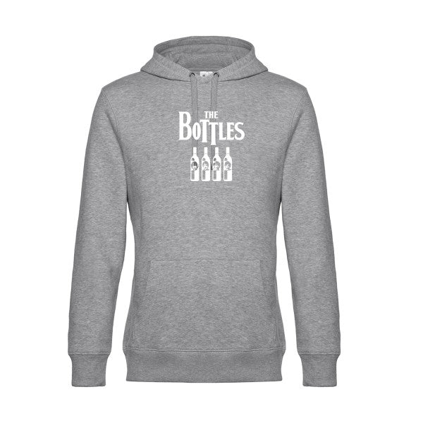 The-Bottles sweat shirt original Heather Grey flex Blanc impression Face