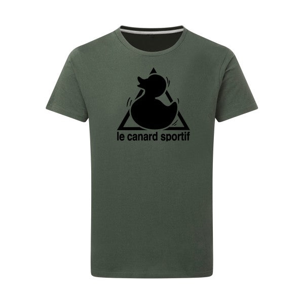 Canard Sportif noir -Flex noir sur T-shirt SG  Thyme  2XL