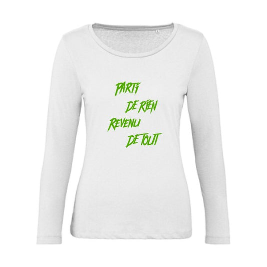 Parti de rien Vert pomme |   T shirt manches longues femme|100% bio