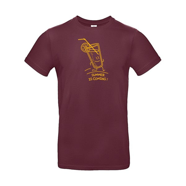 Summer is coming !Flex jaune or - E190 T-shirt|Burgundy||2XL