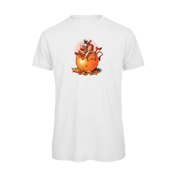 T-shirt humour original Dragon Surprise T Shirt couleur White