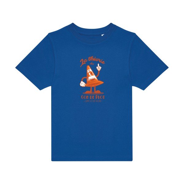 t-shirt humour enfant -Theorie-du-con-de-plot- couleur  Royal Blue