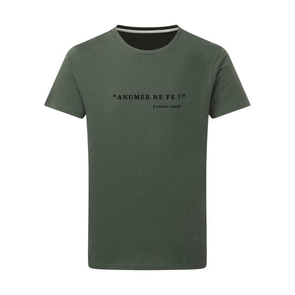 ANUMER NE FE! noir -Flex noir sur T-shirt SG  Thyme  2XL