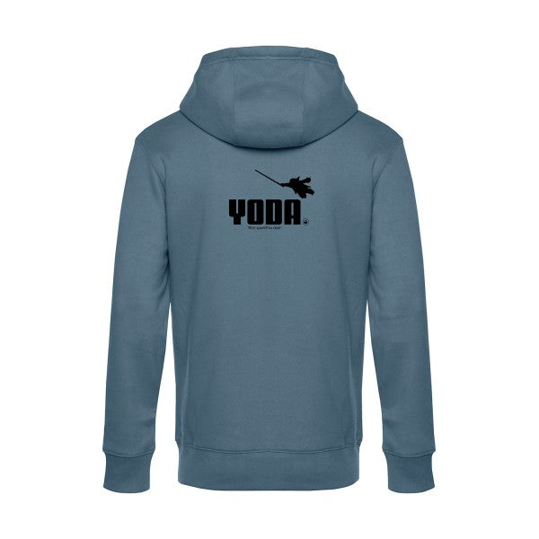 Yoda sweat shirt original nordic blue flex Noir impression Dos