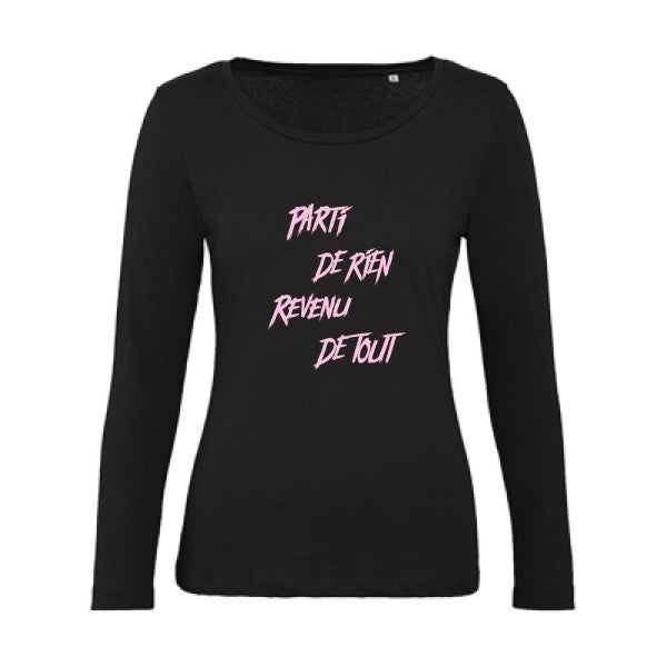 Parti de rien Rose |   T shirt manches longues femme|100% bio