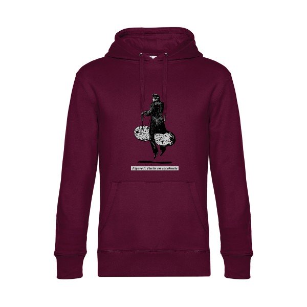Partir-en-cacahuete- Sweat à capuche original Burgundy - RueDuTeeshirt