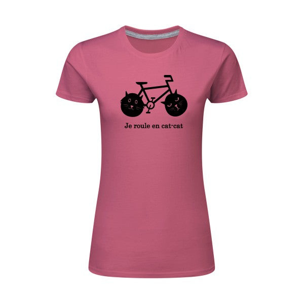 cat-cat bike | Noir |T shirt original femme|SG