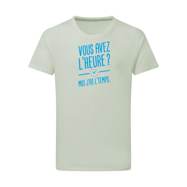 Vous avez l'heure? Moi j'ai l'temps. - Flex bleu clair Tshirt original Pastel Macchiato  2XL