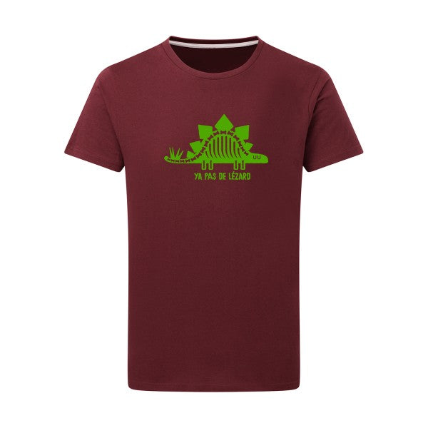 Ya pas de lézard vert pomme -Flex vert pomme sur T-shirt SG  Burgundy  2XL