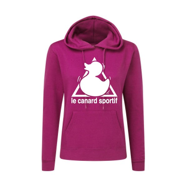 Canard Sportif Blanc |Sweat original à capuche Femme