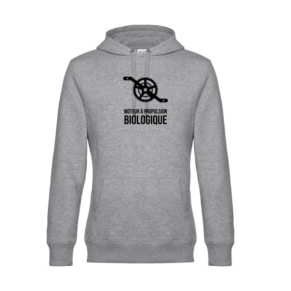 Cyclisme-&-ecologie sweat shirt original Heather Grey flex Noir impression Face