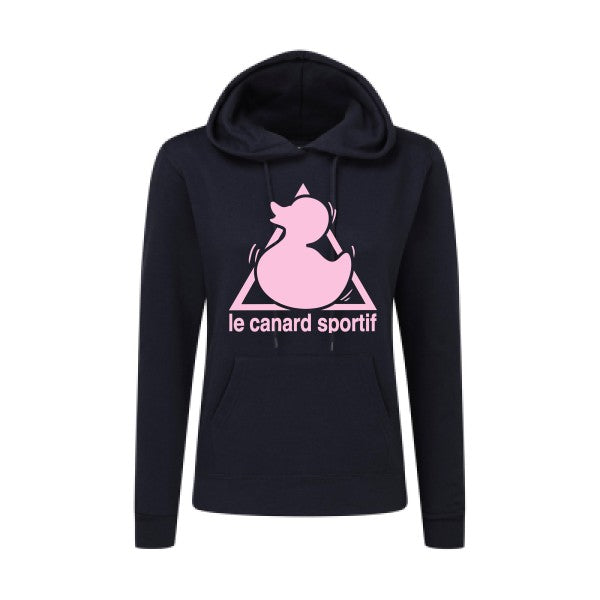 Canard Sportif Rose |Sweat original à capuche Femme