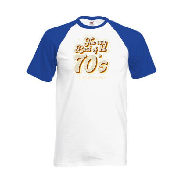 T-shirt fruit of the loom baseball  couleur White/Royal