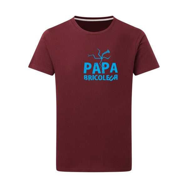 Papa bricoleur - Flex bleu clair Tshirt original Burgundy  2XL