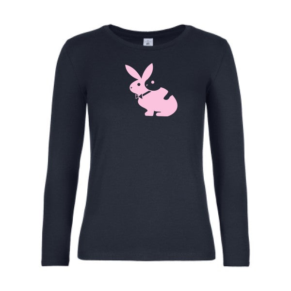 t-shirt lsl femme hot- Navy flex Rose