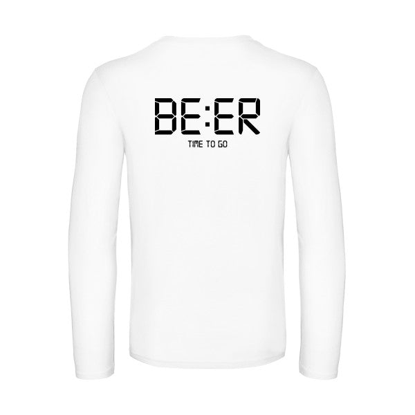 time to go - t shirt- manches- longues- original- humour- White impression Dos