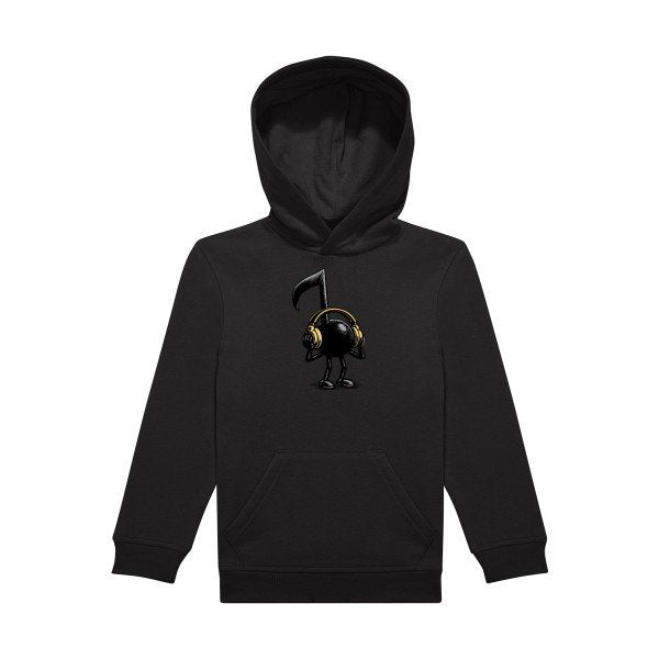 sweat capuche enfant Black La-musique-dans-la-peau