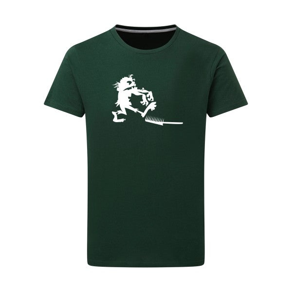 Zombie gag -Flex vert pomme sur T-shirt SG  Bottle Green  2XL