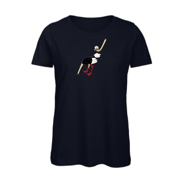 Autruche- - t-shirt original femme Navy