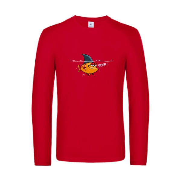 bouh!-t-shirt-manches-longues-original-humour -Red