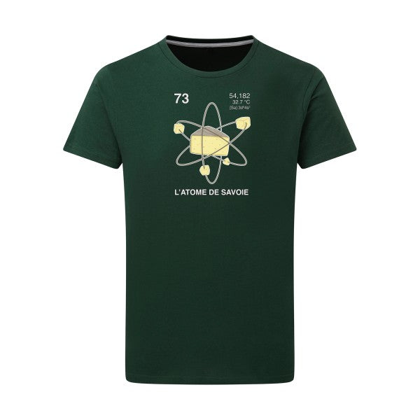 T-shirt homme L'Atome de Savoie - T-shirt original avec un design scientifique Bottle Green L