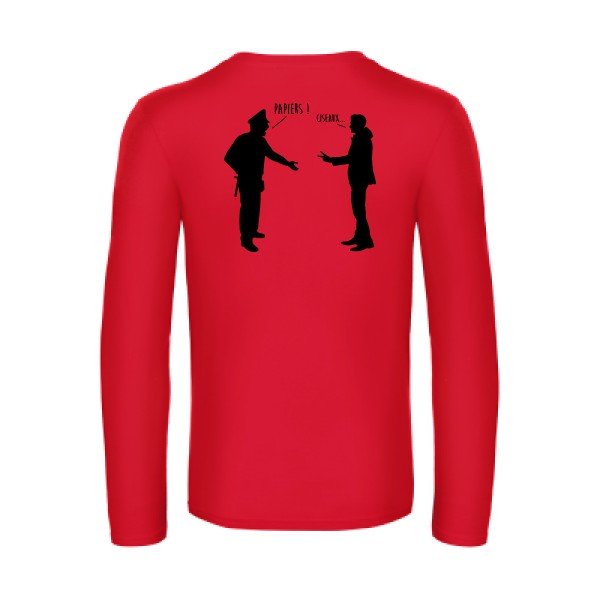 chifoumi - t shirt- manches- longues- original- humour- Red impression Dos