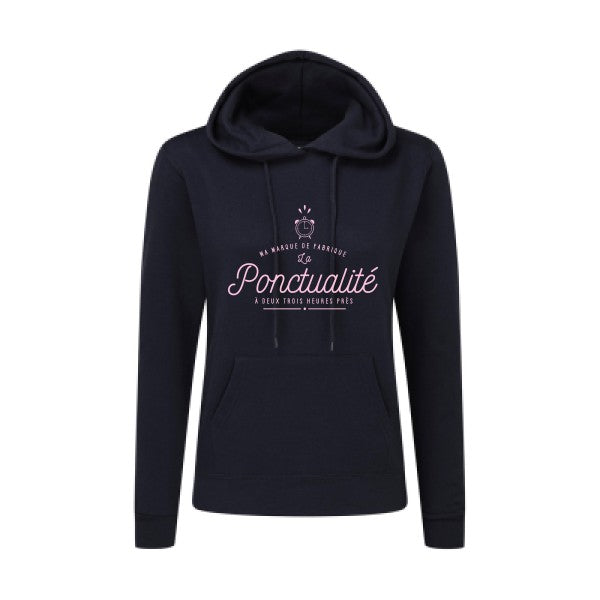 La Ponctualité Rose |Sweat original à capuche Femme