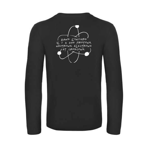 l univers - t shirt- manches- longues- original- humour- Black impression Dos