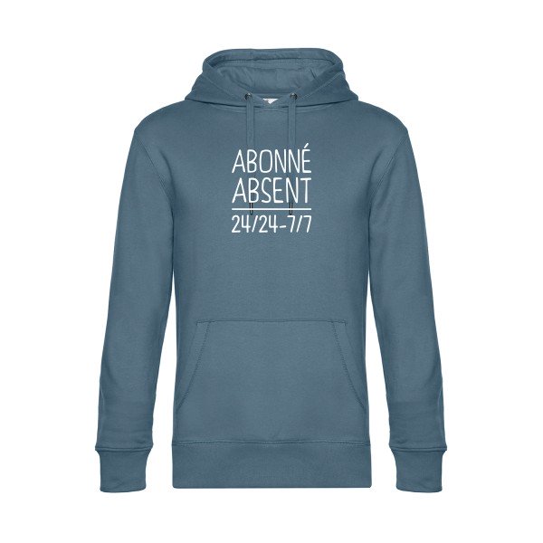 Abonne-absent sweat shirt original nordic blue flex Blanc impression Face