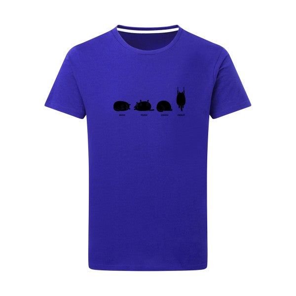 Journée type noir -Flex noir sur T-shirt SG  Royal Blue  5XL